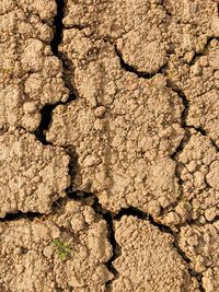 Full frame shot of cracked land