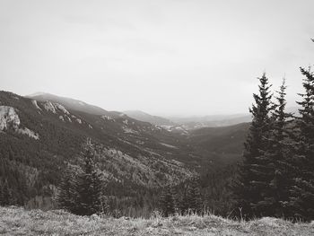 Scenic view of landscape against clear sky