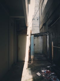 Interior of abandoned building