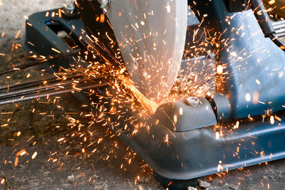 Close-up of circular saw