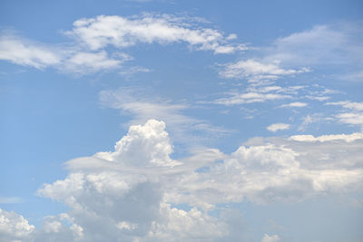 Low angle view of clouds in sky