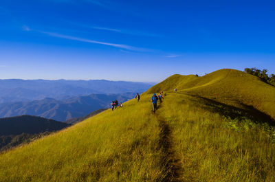 People on mountain in thailand