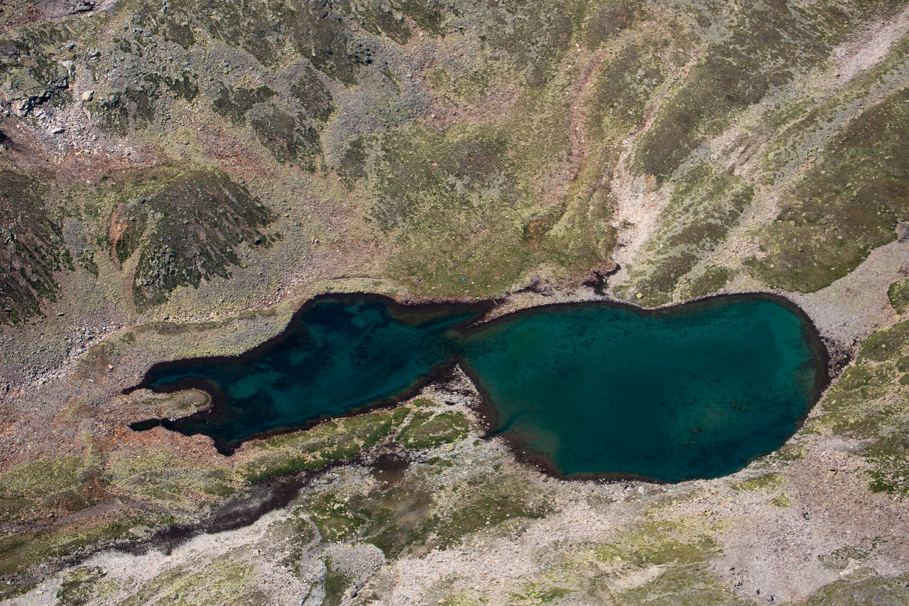 nature, environment, water, no people, land, landscape, beauty in nature, mountain, scenics - nature, high angle view, day, outdoors, tranquility, terrain, non-urban scene, geology, rock, travel destinations, green