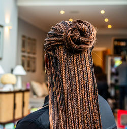 Close-up of braided hair