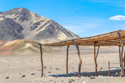 Scenic view of desert against sky