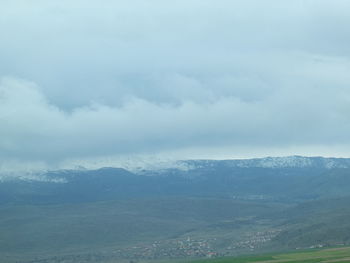 High angle view of landscape against sky