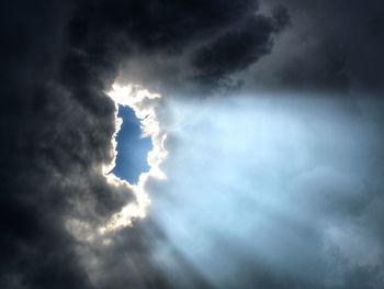 Low angle view of cloudy sky