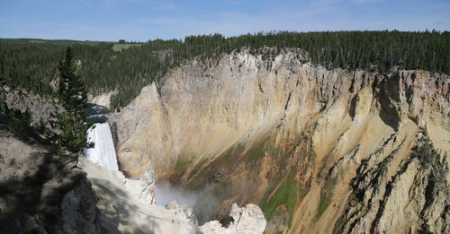 Panoramic view of rocky mountains against sky