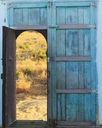 Close-up of wooden door