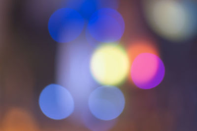 Defocused image of illuminated lights