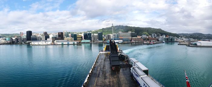 Panoramic view of dockyard