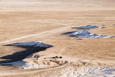 High angle view of beach