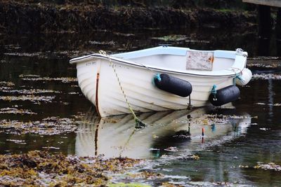 Boats in lake