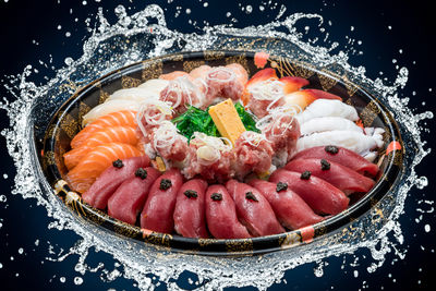 Close-up of sushi in bowl