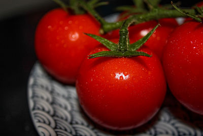 Close-up of strawberries on table