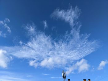 Low angle view of sea against sky