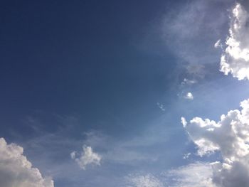 Low angle view of clouds in sky