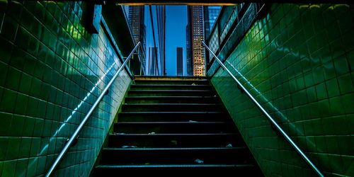 Low angle view of staircase in building