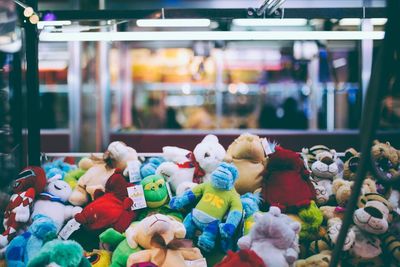 Close-up of toys for sale at market