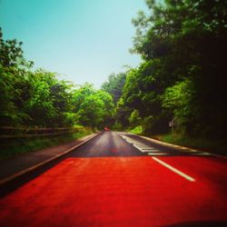 Road passing through country road