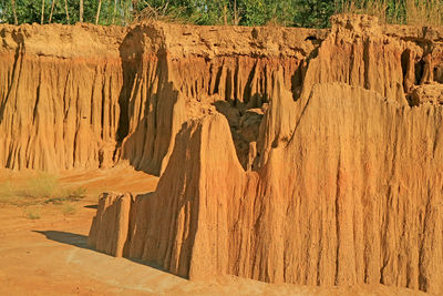 View of rock formations