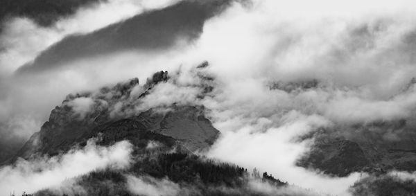 Low angle view of mountain against sky