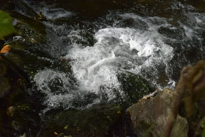 Close-up of waterfall