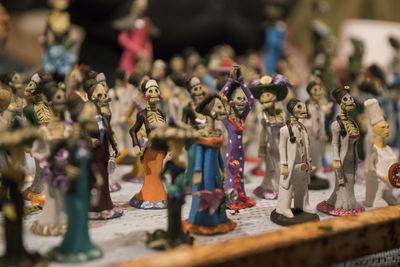 Close-up of figurine on table