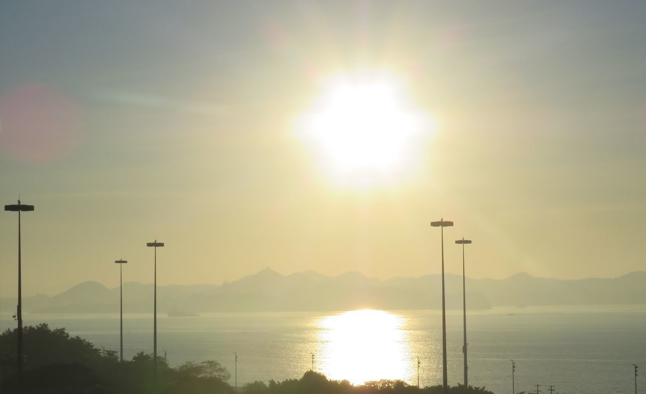 SCENIC VIEW OF LAKE AGAINST SKY AT SUNSET