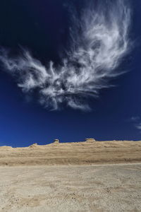 Scenic view of desert against sky