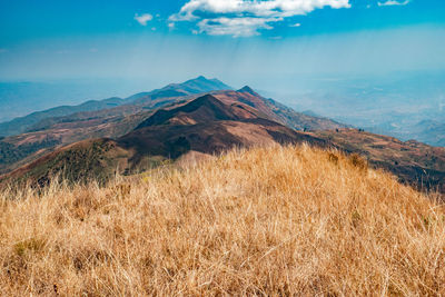 Panoramic view of mountain landscapes at mbeya peak in mbeya region, tanzania