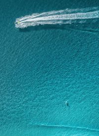 High angle view of sea