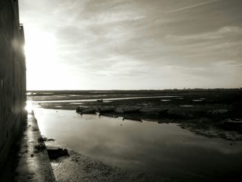 Panoramic view of water against sky