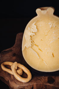 Close-up of dessert in bowl on table