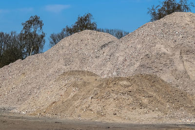 Panoramic shot of land against sky