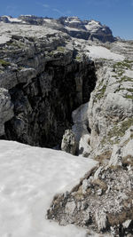 Scenic view of mountain against sky