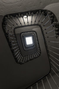 Directly below shot of spiral staircase