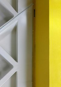 Close-up of yellow door