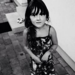 Portrait of a girl looking away