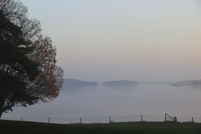 Scenic view of landscape at sunset