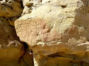 Low angle view of rock formation