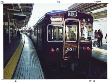 Train at railroad station platform