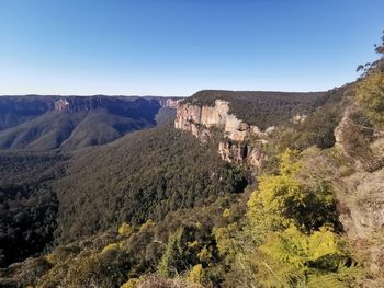 Panoramic view of landscape against clear sky