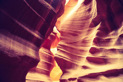 Low angle view of rock formations