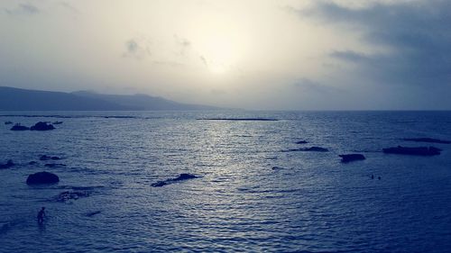 Scenic view of calm sea against sky