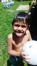 Portrait of a boy smiling