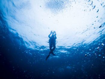 Full length of person swimming in sea