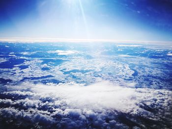 Aerial view of sea against sky