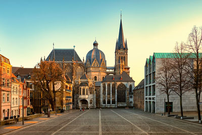 View of buildings against sky in city