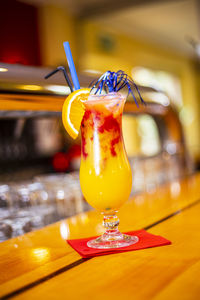 Close-up of drink on table